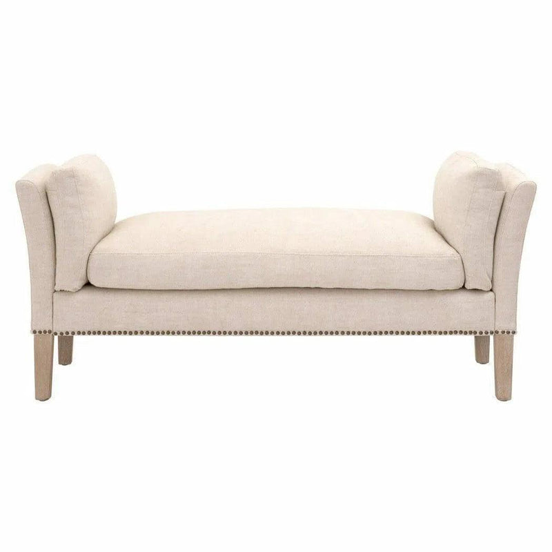 Warner Bench Bisque French Linen Natural