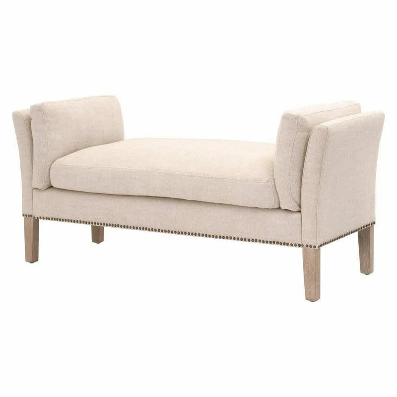 Warner Bench Bisque French Linen Natural