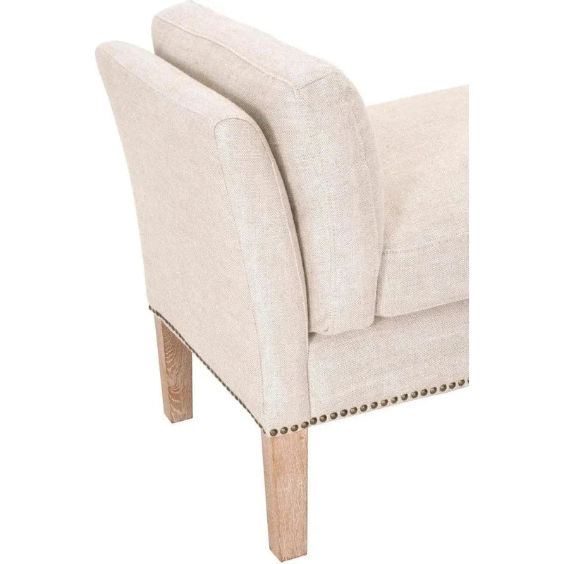 Warner Bench Bisque French Linen Natural