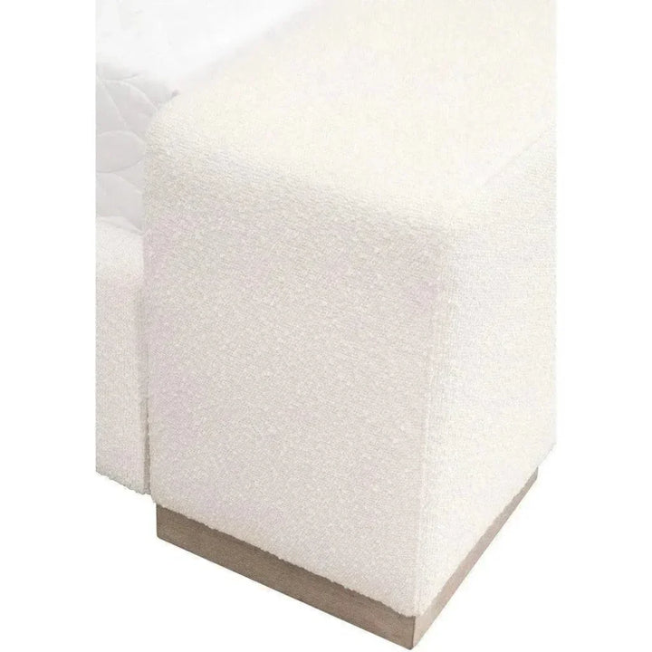 Warren White Boucle Bed With Storage - LOOMLAN - Essentials For Living - Beds