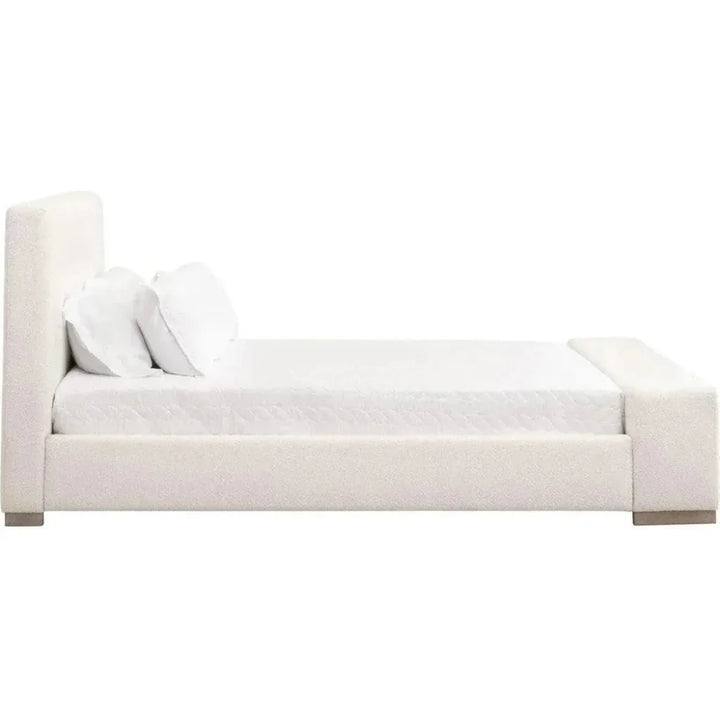 Warren White Boucle Bed With Storage - LOOMLAN - Essentials For Living - Beds
