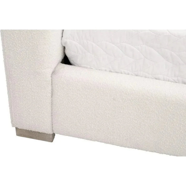 Warren White Boucle Bed With Storage - LOOMLAN - Essentials For Living - Beds