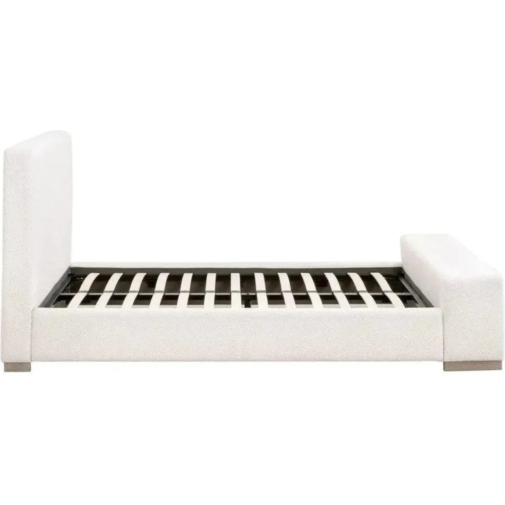 Warren White Boucle Bed With Storage - LOOMLAN - Essentials For Living - Beds