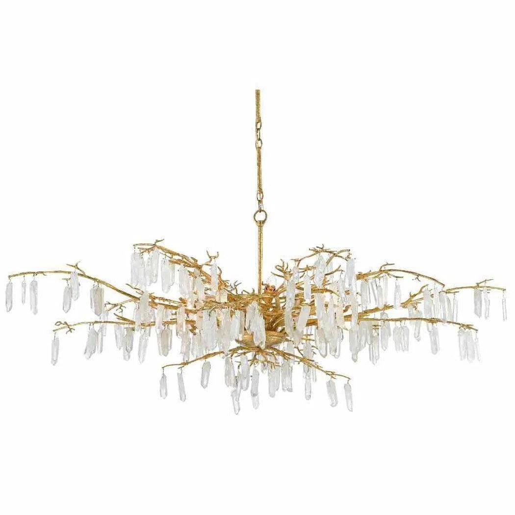 Washed Lucerne Gold Natural Forest Dawn Chandelier