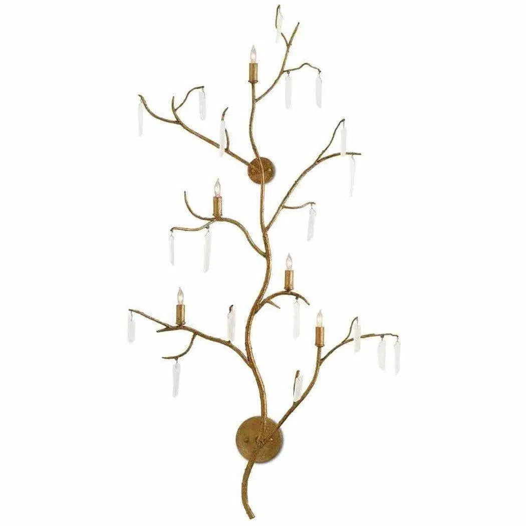 Washed Lucerne Gold Natural Forest Light Wall Sconce