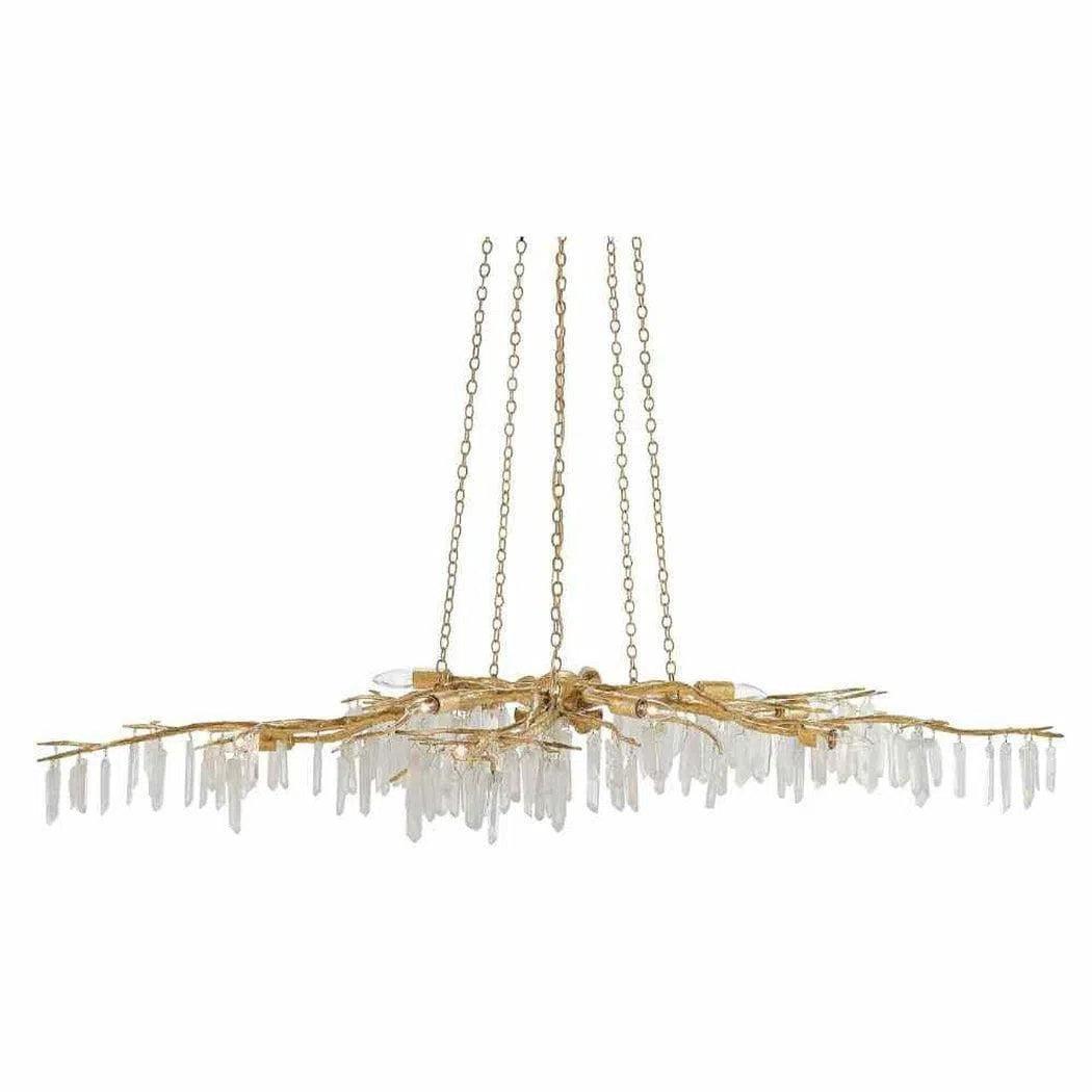 Washed Lucerne Natural Forest Light Gold Chandelier