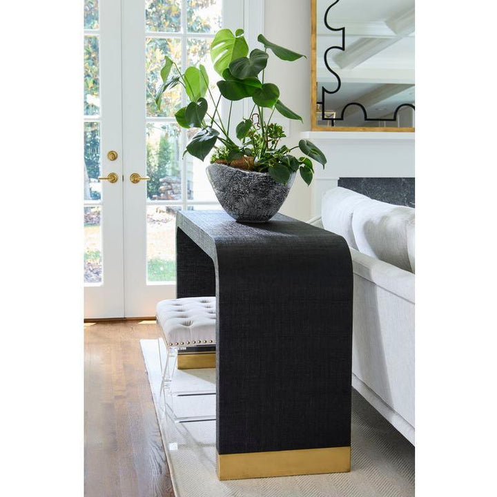 Waterfall Raffia Covered Console Table - LOOMLAN - Chelsea House - Console Tables