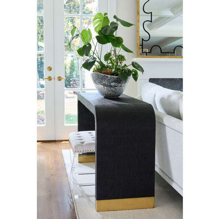Waterfall Raffia Covered Console Table - LOOMLAN - Chelsea House - Console Tables
