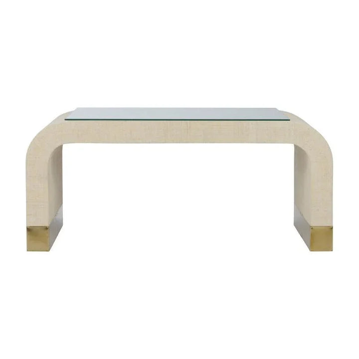 Waterfall Raffia Warpped Coffee Table - LOOMLAN - Chelsea House - Coffee Tables