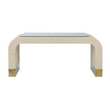 Waterfall Raffia Warpped Coffee Table-Coffee Tables-Chelsea House-LOOMLAN