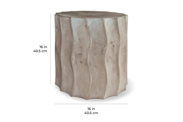 Wave Accent Table (Short) - Concrete Outdoor End Table-Outdoor Side Tables-Seasonal Living-LOOMLAN