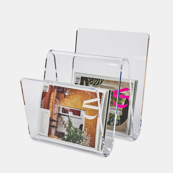 Clear Acrylic Magazine Rack 13x15x16 | LOOMLAN