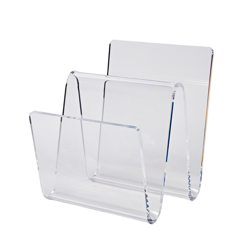 Clear Acrylic Magazine Rack 13x15x16 | LOOMLAN
