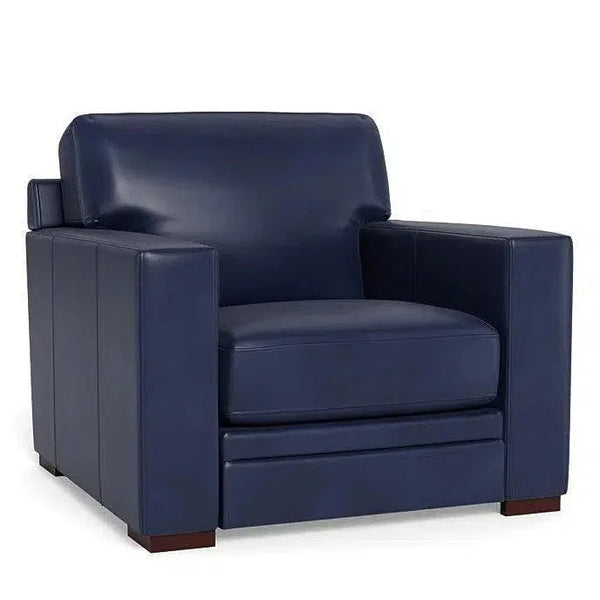 Waverly Leather Club Chair Track Arms - LOOMLAN - Uptown Sebastian - Club Chairs