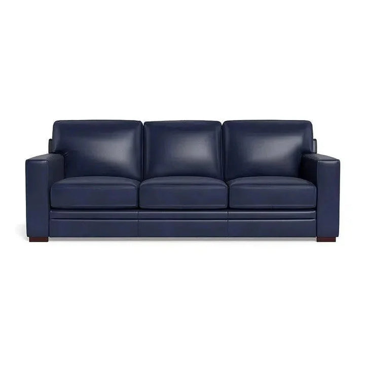 Waverly Modern Leather Couch With Track Arms - LOOMLAN - Uptown Sebastian - Sofas & Loveseats