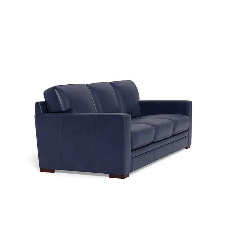 Waverly Modern Leather Couch With Track Arms Sofas & Loveseats LOOMLAN By Uptown Sebastian