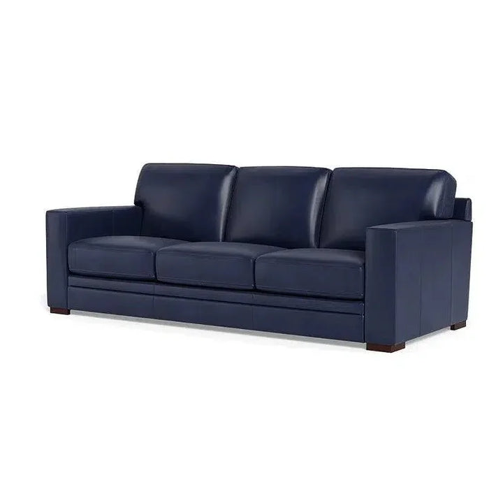 Waverly Modern Leather Couch With Track Arms - LOOMLAN - Uptown Sebastian - Sofas & Loveseats