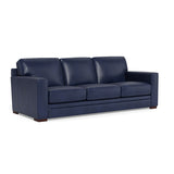 Waverly Modern Leather Couch With Track Arms-Sofas & Loveseats-Uptown Sebastian-LOOMLAN