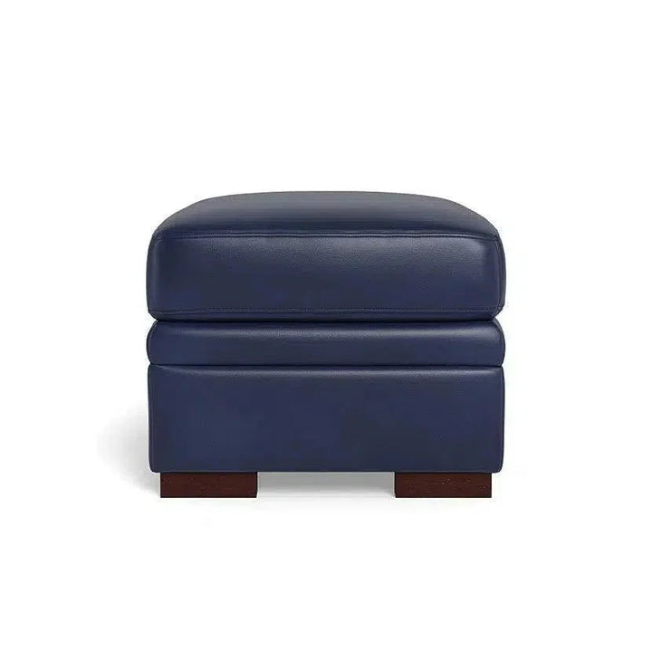 Waverly Modern Leather Ottoman - LOOMLAN - Uptown Sebastian - Ottomans
