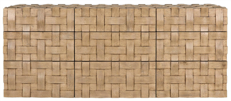 Weave Wood Bleached Walnut Sideboard-Sideboards-Noir-LOOMLAN