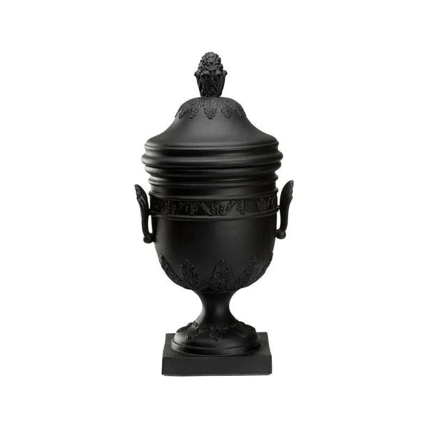 Wedgewood Matte Black Finish Urn - LOOMLAN - Chelsea House - Vases & Jars