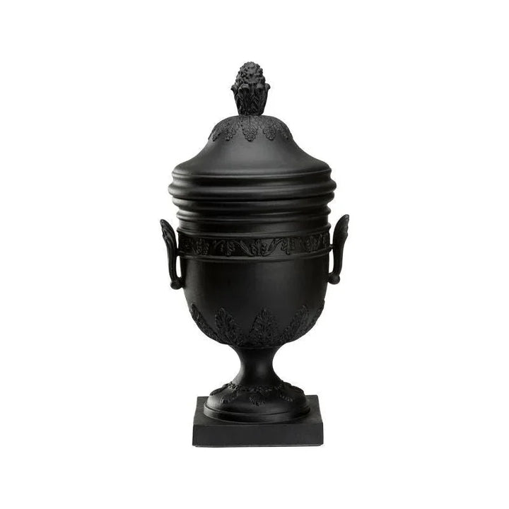 Wedgewood Matte Black Finish Urn - LOOMLAN - Chelsea House - Vases & Jars