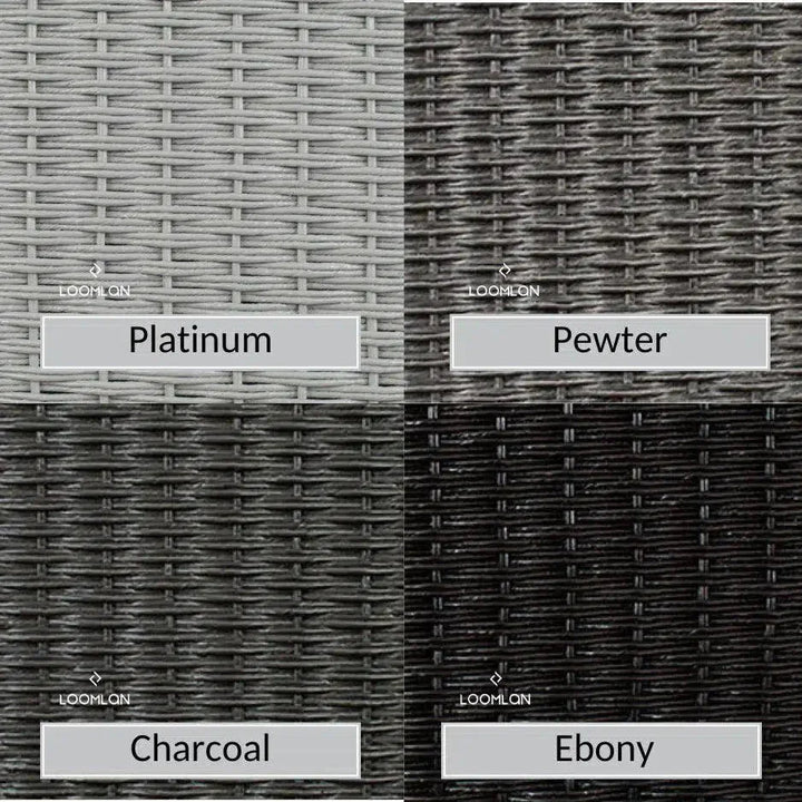 Weekend Retreat 4 PC Loveseat Lounge Chair Set-Outdoor Lounge Sets-Lloyd Flanders-LOOMLAN
