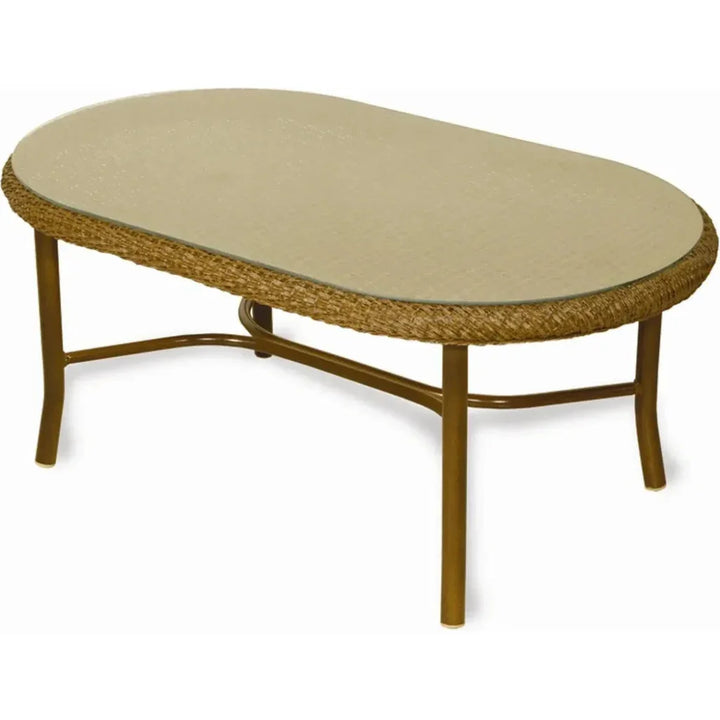 Weekend Retreat 43" Oval Cocktail Table Lloyd Flanders-Outdoor Coffee Tables-Lloyd Flanders-LOOMLAN