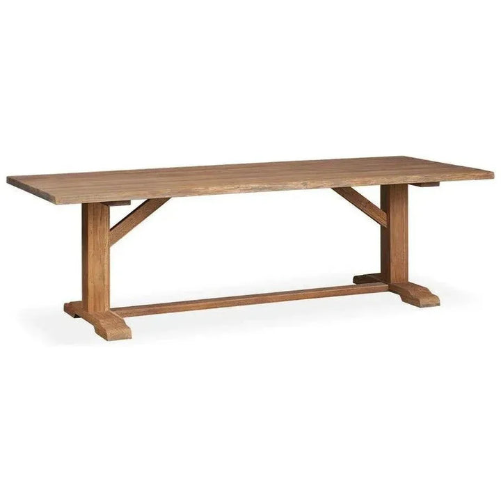 Weekend Retreat 7 PC Teak Table Set Wicker Chairs-Outdoor Dining Sets-Lloyd Flanders-LOOMLAN