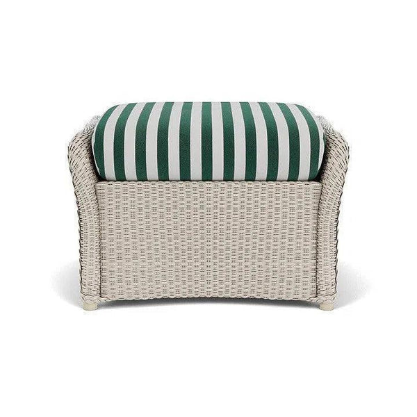 Weekend Retreat Ottoman All Weather Wicker-Outdoor Ottomans-Lloyd Flanders-LOOMLAN