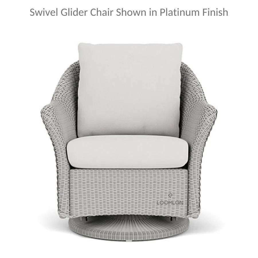 Weekend Retreat Swivel Lounge Chair Set Ottoman