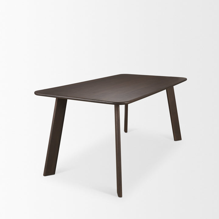 Welborn Dark Brown Wood Dining Table-Dining Tables-Mercana-LOOMLAN