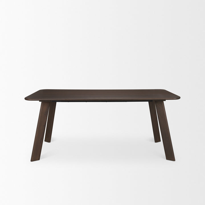 Welborn Dark Brown Wood Dining Table-Dining Tables-Mercana-LOOMLAN