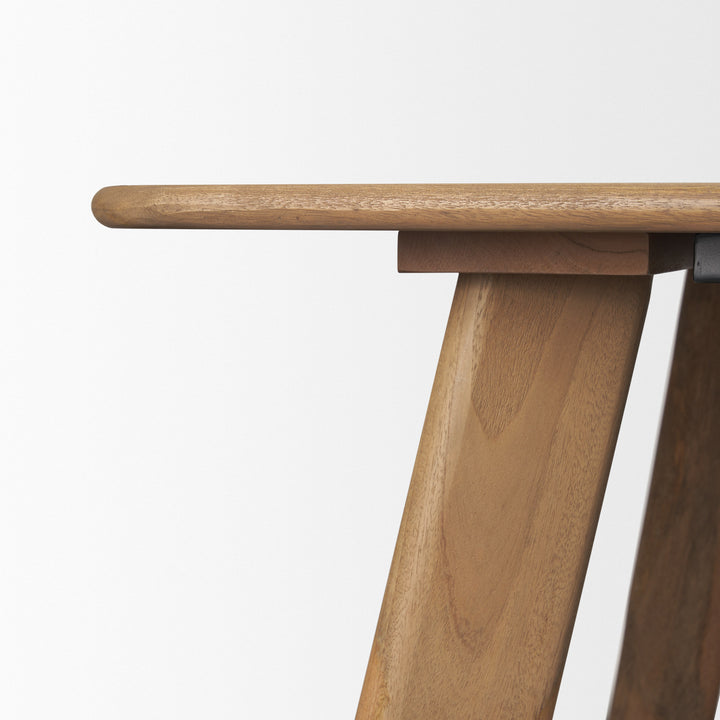 Welborn Dark Brown Wood Dining Table-Dining Tables-Mercana-LOOMLAN