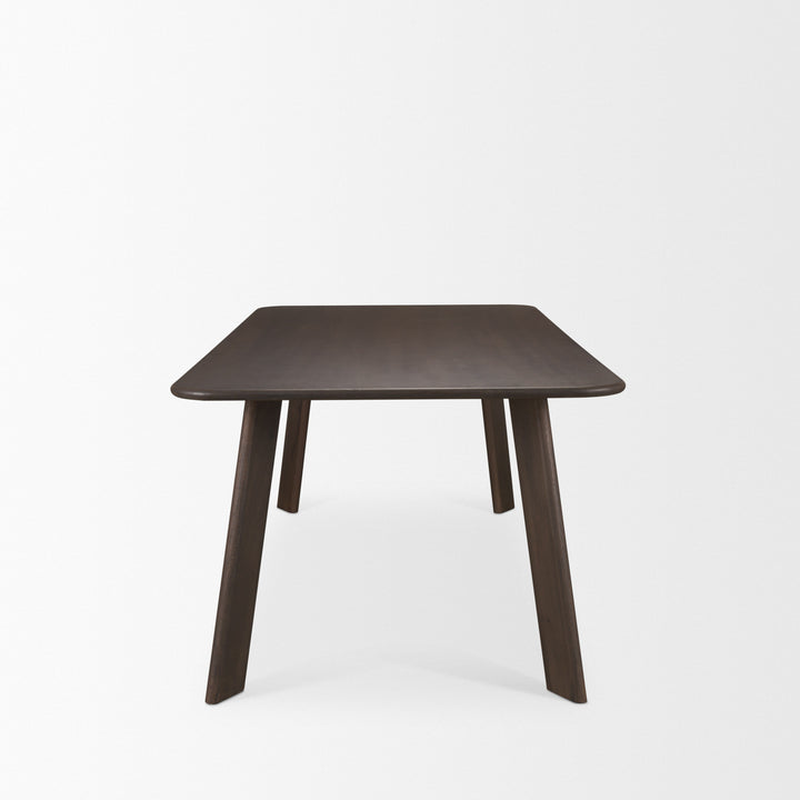 Welborn Dark Brown Wood Dining Table-Dining Tables-Mercana-LOOMLAN