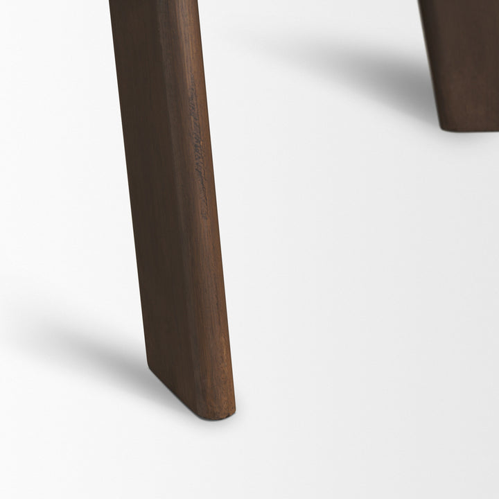 Welborn Dark Brown Wood Dining Table-Dining Tables-Mercana-LOOMLAN