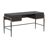 Weldrick Iron Based Wooden Desk-Home Office Desks-SUNPAN-Espresso-LOOMLAN