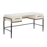 Weldrick Iron Based Wooden Desk-Home Office Desks-SUNPAN-Oyster-LOOMLAN