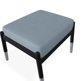 Welles Cushion Ottoman With Rustic Polymer Tapered Legs