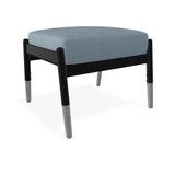 Welles Cushion Ottoman With Rustic Polymer Tapered Legs