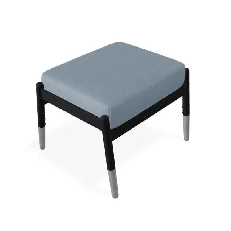 Welles Cushion Ottoman With Rustic Polymer Tapered Legs