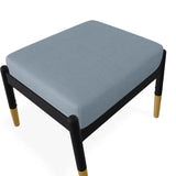 Welles Cushion Ottoman With Rustic Polymer Tapered Legs