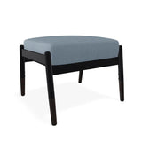 Welles Cushion Ottoman With Rustic Polymer Tapered Legs