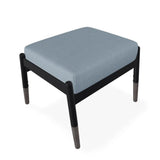 Welles Cushion Ottoman With Rustic Polymer Tapered Legs