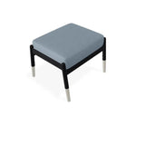 Welles Cushion Ottoman With Rustic Polymer Tapered Legs