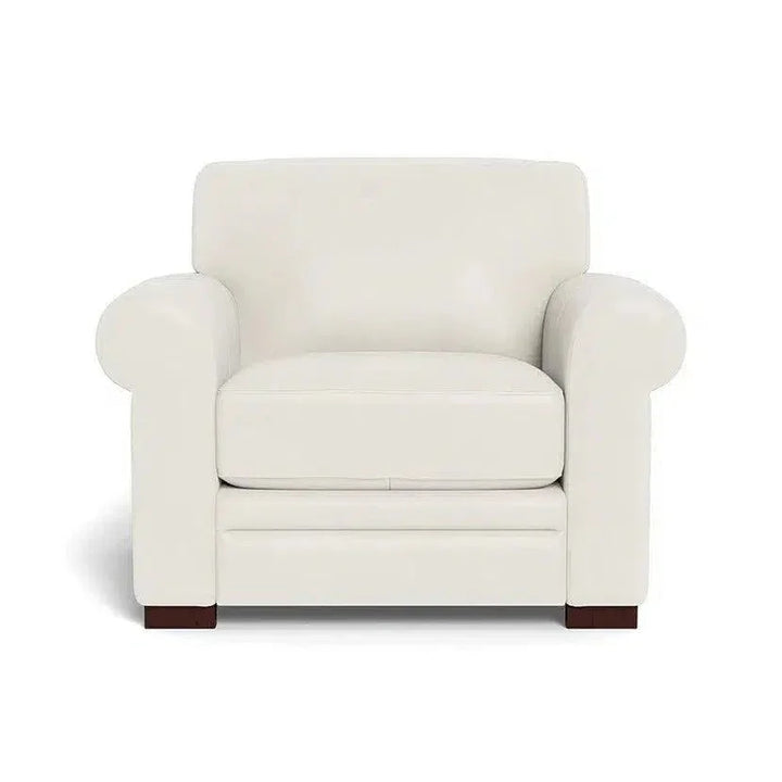 Wenton Mondern Leather Club Chair Rolled Arms - LOOMLAN - Uptown Sebastian - Club Chairs