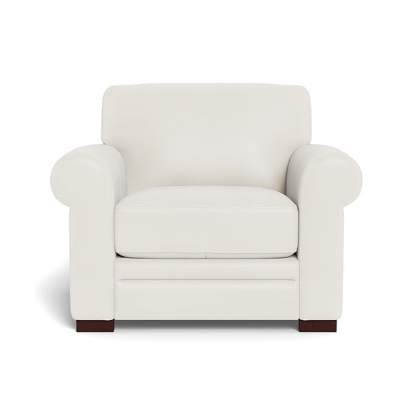 Wenton Mondern Leather Club Chair With Rolled Arms-Club Chairs-Uptown Sebastian-LOOMLAN