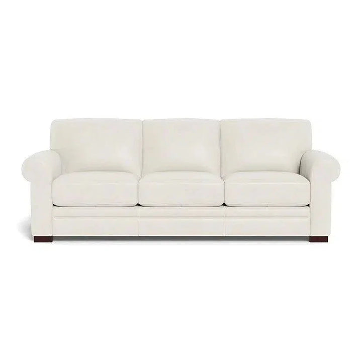 Wenton Mondern Leather Couch Rolled Arms - LOOMLAN - Uptown Sebastian - Sofas & Loveseats