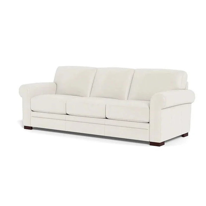 Wenton Mondern Leather Couch Rolled Arms - LOOMLAN - Uptown Sebastian - Sofas & Loveseats
