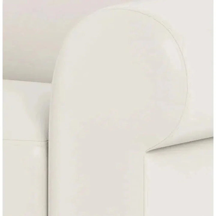 Wenton Mondern Leather Couch Rolled Arms - LOOMLAN - Uptown Sebastian - Sofas & Loveseats